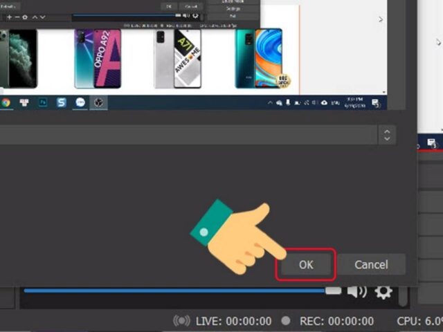 Xác nhận thiết lập nguồn cho OBS Studio