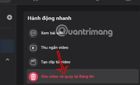 Các tùy chọn sau khi kết thúc buổi live stream Facebook từ laptop.