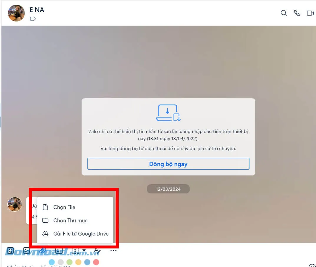 Cách gửi file dung lượng lớn nhanh chóng qua Zalo PC