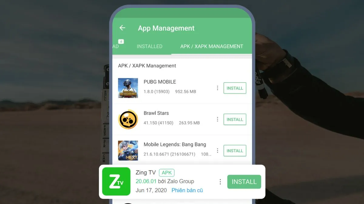 Cách tải Zing TV APK trên điện thoại Android bước 2