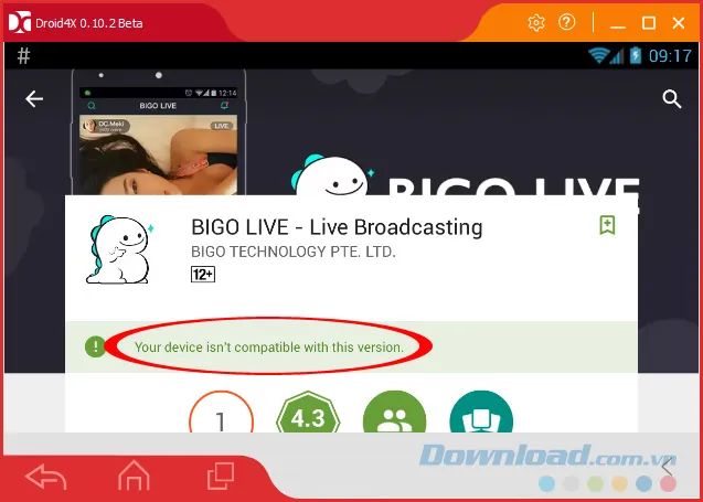 Cài đặt Bigo Live cho giả lập
