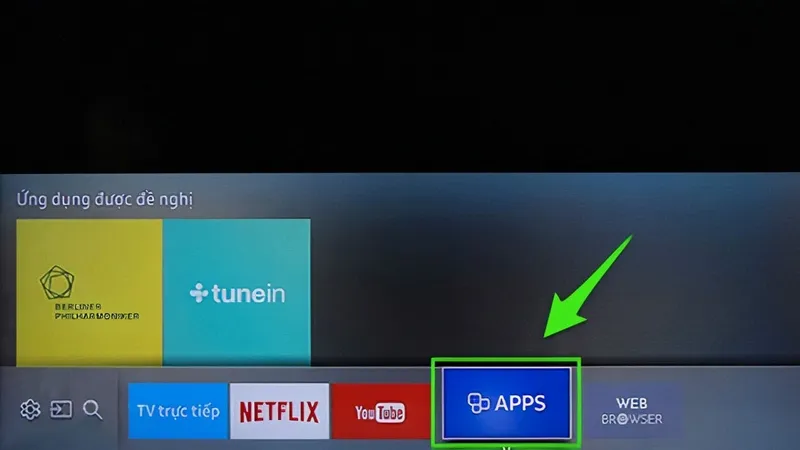 Cài đặt VTV Go trên tivi Samsung - Giao diện ứng dụng VTV Go