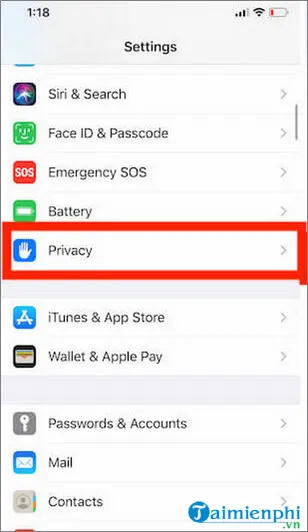 Cấp quyền truy cập Camera cho Facebook trên iPhone