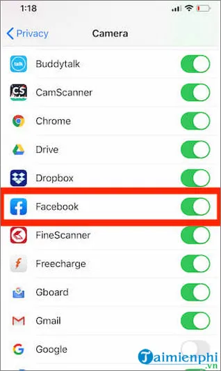 Cấp quyền truy cập Micro cho Facebook trên iPhone