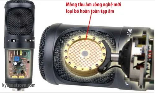 Cấu tạo mic thu âm Ami X8 chất lượng tốt, mang lại hiệu suất âm thanh ổn định