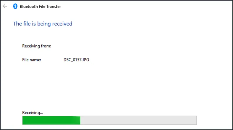 Chờ thanh trạng thái hoàn toàn màu xanh nghĩa là việc truyền video đã hoàn thành