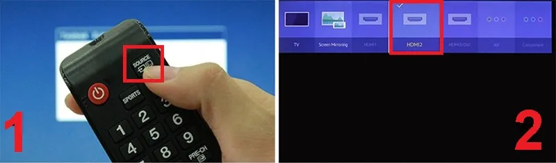 Chọn đúng cổng HDMI trên TV để nhận tín hiệu Apple TV và tải video