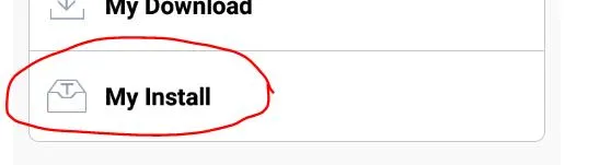 Chọn "My install" trong ứng dụng iFont để truy cập và kích hoạt font Pinyin đã tải xuống trên thiết bị Android của bạn