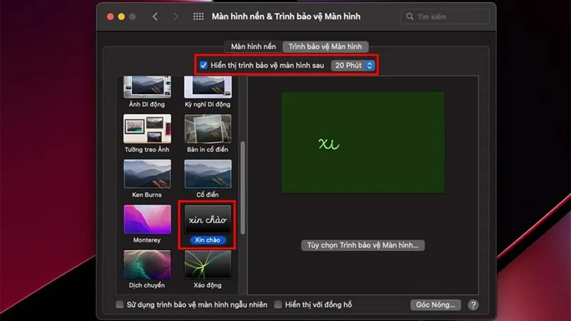 cách cài màn hình cho macbook Hiển Thị Chữ Hello Và Tùy Biến Nâng Cao