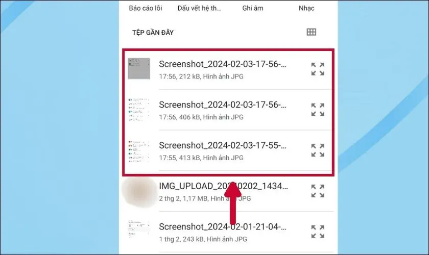 Chọn video từ điện thoại để tải lên Drive được chia sẻ