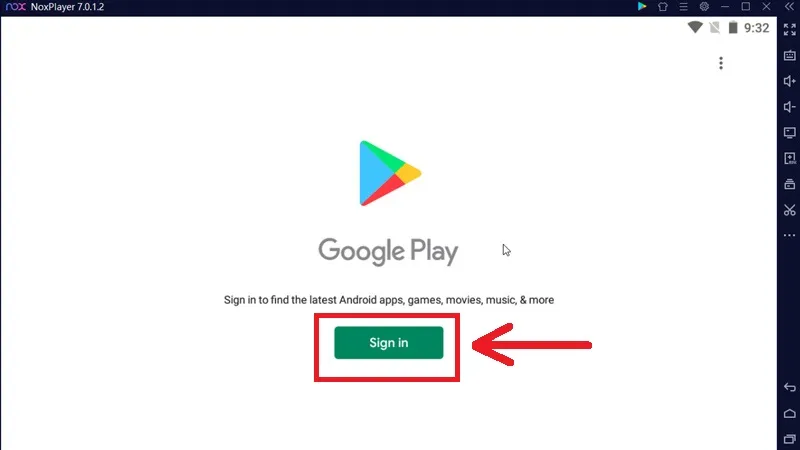 Đăng nhập tài khoản Google để tải Bigo Live trên NoxPlayer