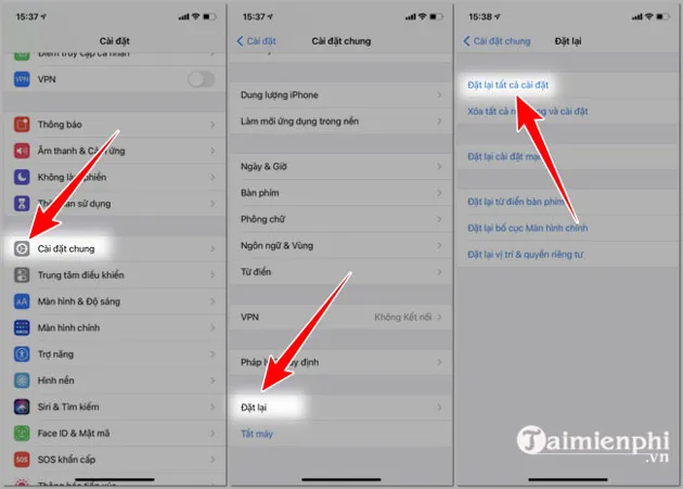 Đặt lại tất cả cài đặt iPhone để khắc phục lỗi hệ thống
