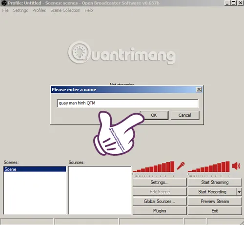 Đặt tên cho nguồn màn hình khi thiết lập live video trên Facebook từ máy tính