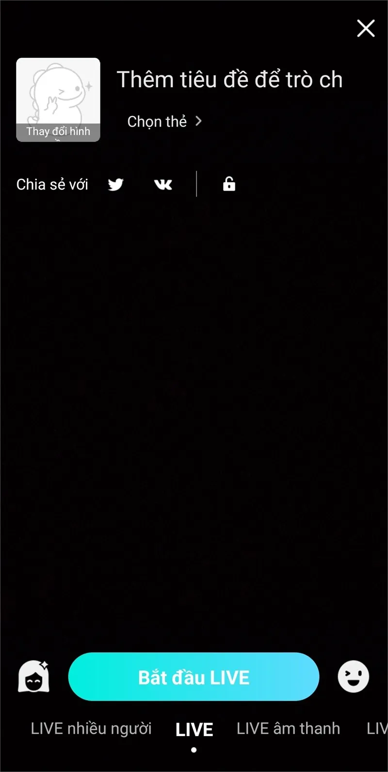 Điền thông tin chi tiết và gắn thẻ chủ đề cho livestream trên Bigo Live trước khi bắt đầu phát sóng để thu hút người xem