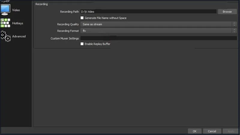 Điều chỉnh các thiết lập nâng cao trong OBS Studio để tối ưu hiệu suất