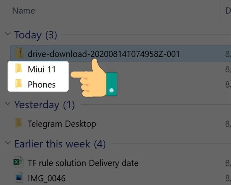 Giải nén file ZIP chứa video đã tải xuống từ Google Drive