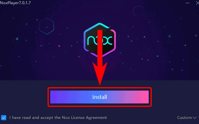 Giao diện hướng dẫn cài đặt NoxPlayer để sử dụng Bunny Live trên máy tính