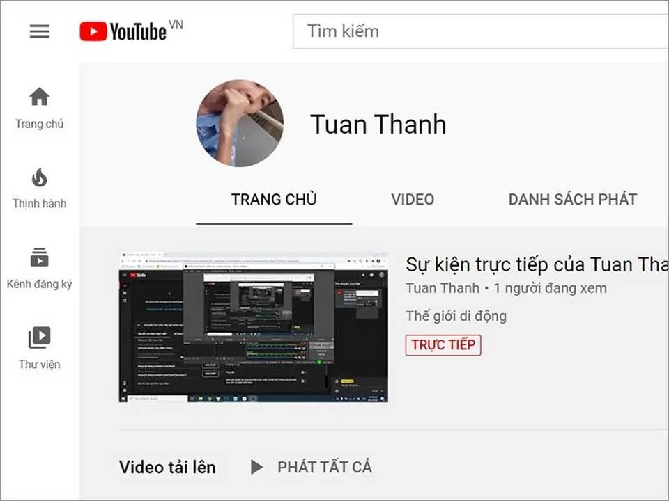 Giao diện YouTube sau khi buổi phát sóng trực tiếp kết thúc thành công