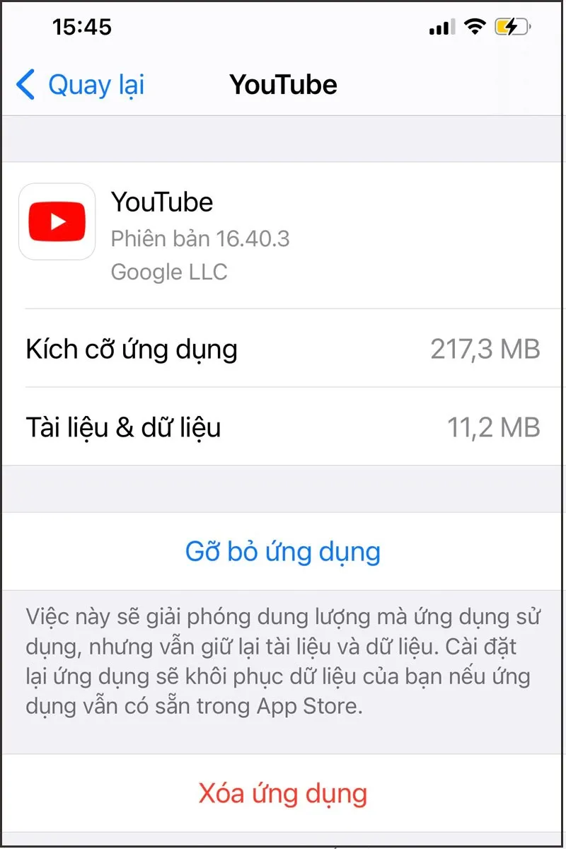Gỡ và cài đặt lại YouTube