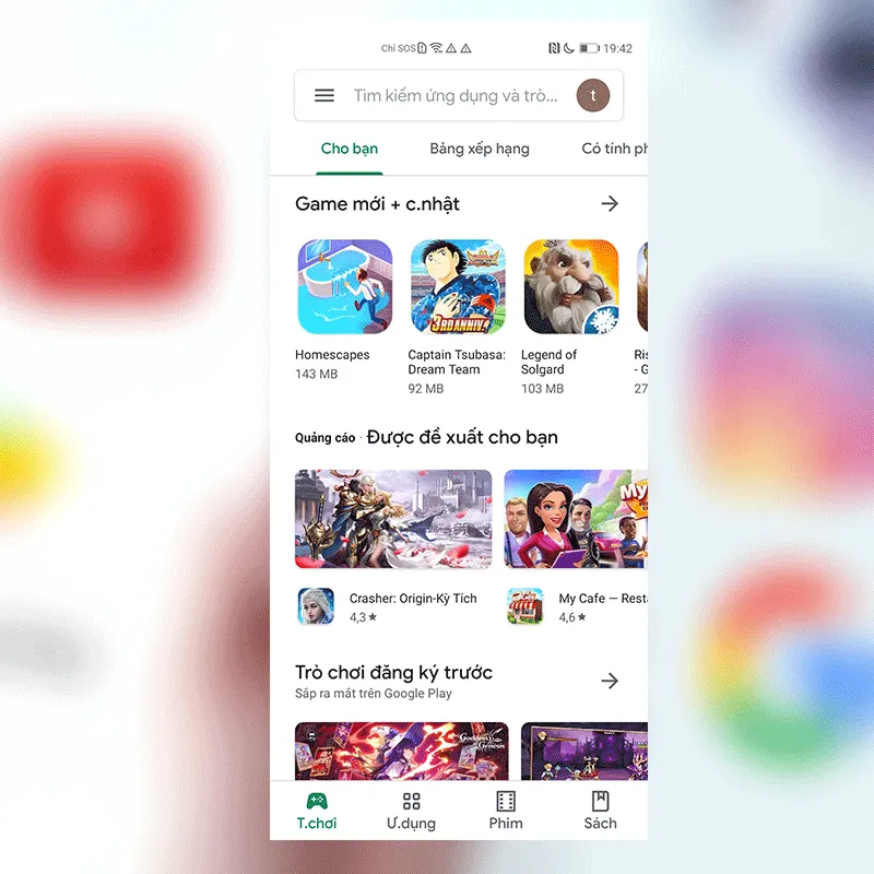 Google Play Store trên điện thoại Huawei hiển thị thông báo lỗi về dịch vụ Google, cho thấy cần thực hiện các bước khắc phục tiếp theo.