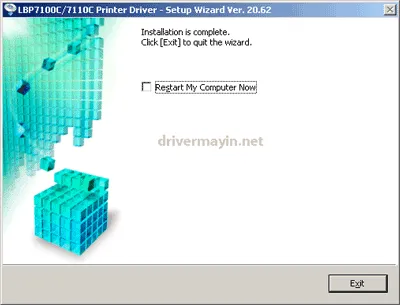 Hoàn tất cài đặt driver máy in Canon 6030W qua cổng USB