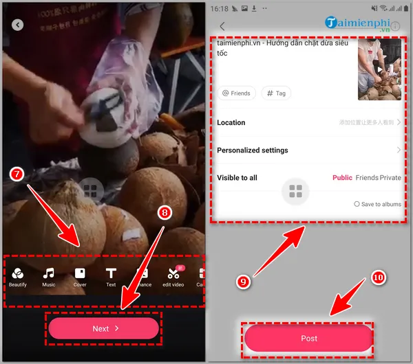 Hoàn tất quá trình đăng tải video lên Kwai Trung Quốc, sau đó có thể áp dụng cách tải video Kwai Trung Quốc này để lưu trữ.
