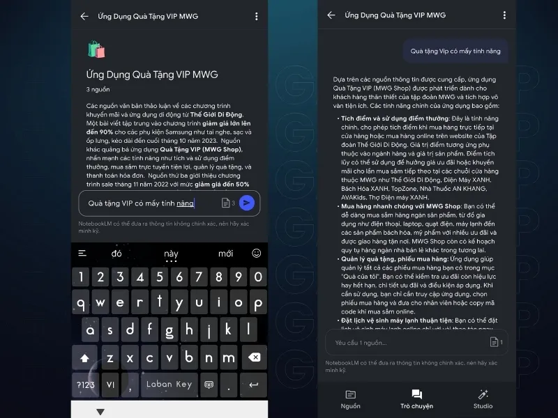 Hỏi đáp với Google NotebookLM để tìm hiểu thông tin