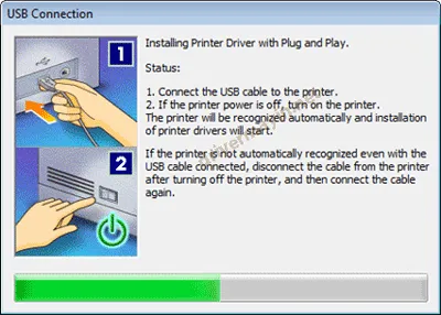 Kết nối máy in Canon 6030W với máy tính bằng cáp USB