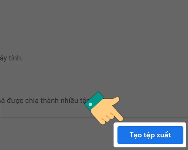 Khởi tạo tệp xuất dữ liệu từ Google Takeout