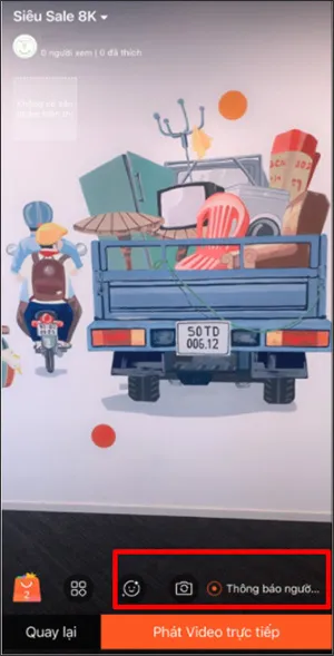 Kiểm tra lại thiết bị, góc quay và gửi thông báo chuẩn bị bắt đầu buổi phát sóng trực tiếp trên Shopee Live