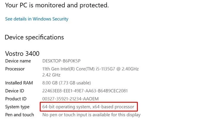 Kiểm tra thông tin hệ điều hành và kiến trúc máy tính để chọn driver phù hợp