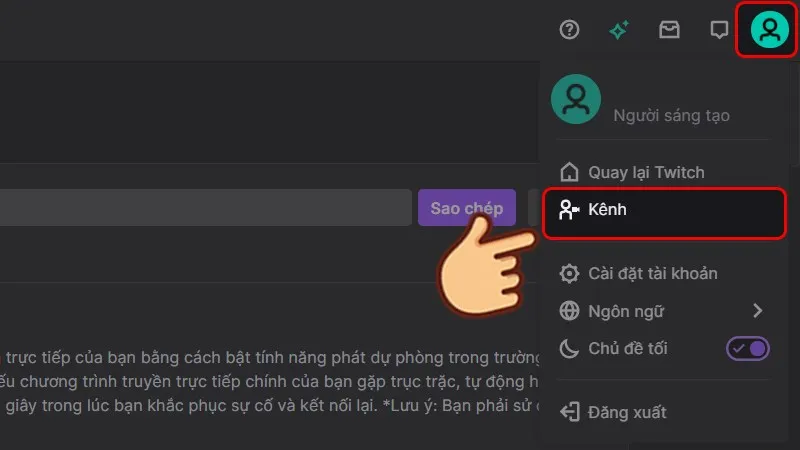 Kiểm tra trạng thái live stream trên kênh Twitch của bạn