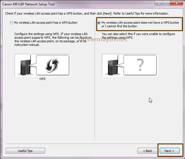 Lưu ý kết nối cáp USB khi cấu hình Wi-Fi máy in Canon 6030W