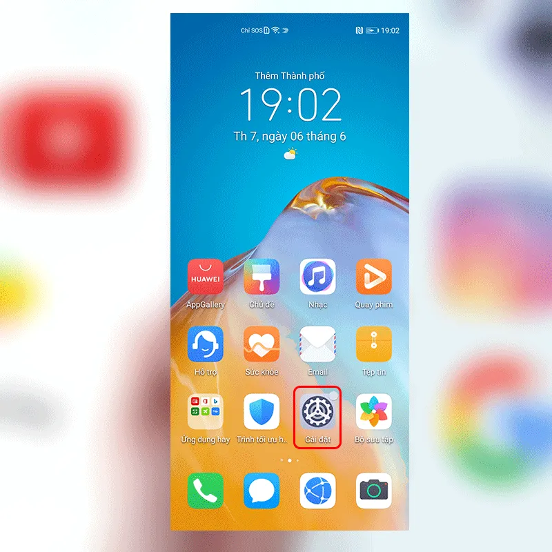 Màn hình cài đặt Google trên điện thoại Huawei, hiển thị tùy chọn để người dùng đăng nhập vào tài khoản Google của mình.