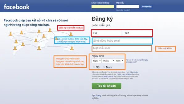 Màn hình đăng nhập Facebook với các trường thông tin, bước đầu tiên để bắt đầu live stream hiệu quả trên Facebook.
