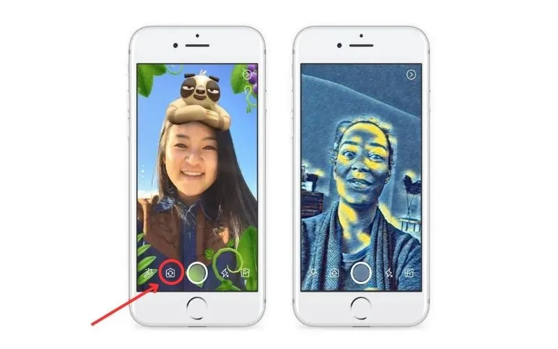 Màn hình điện thoại hiển thị giao diện livestream Facebook với các biểu tượng điều khiển