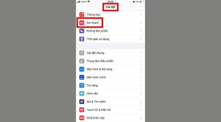 Mở ứng dụng Cài đặt trên iPhone 6 Plus để điều chỉnh các tùy chọn liên quan đến lưu trữ video hoặc ứng dụng tải xuống