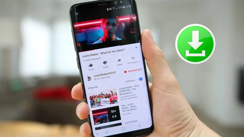 Một người dùng đang xem video trên điện thoại Android ở chế độ ngoại tuyến sau khi đã tải xuống từ YouTube, nhờ vào ứng dụng TubeMate.