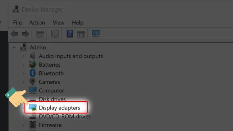 Nhấn vào Display Adaptors