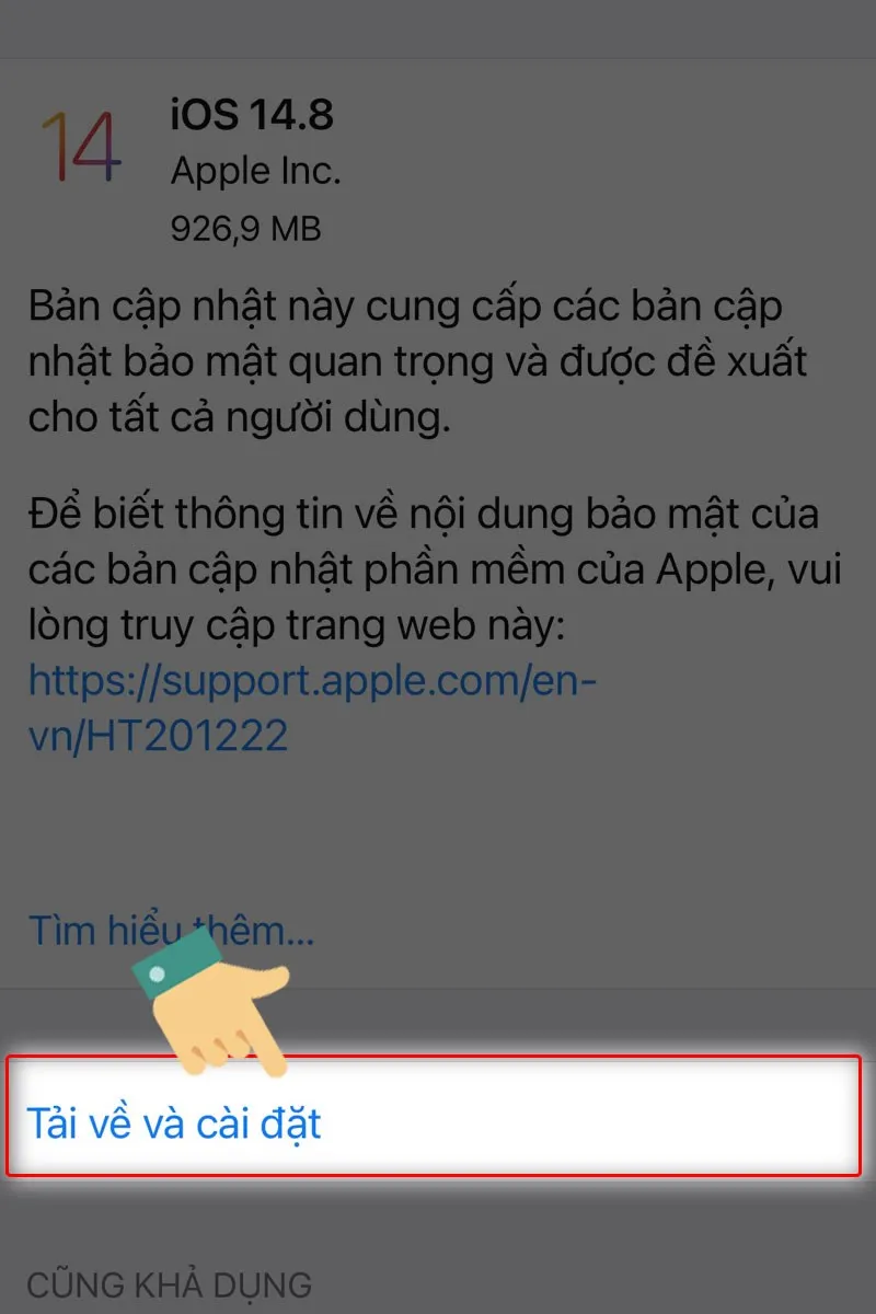 Nhấn vào Tải về và cài đặt