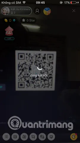 Sau khi quét mã, màn hình điện thoại hiển thị thông báo kết nối tài khoản Bigo Live thành công giữa điện thoại và máy tính