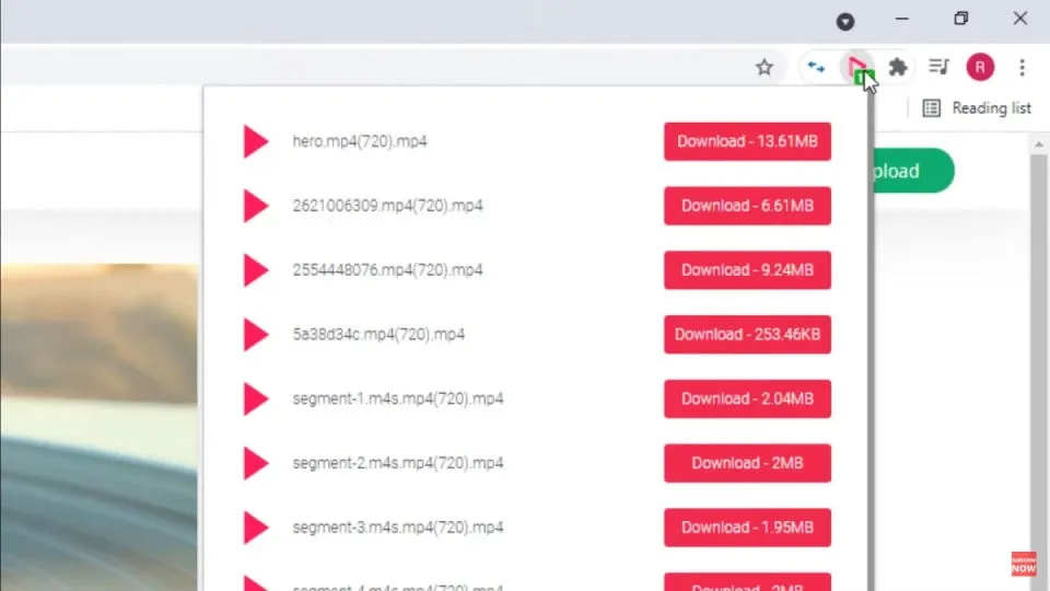 Sử dụng tiện ích mở rộng Chrome để tải video về máy tính.