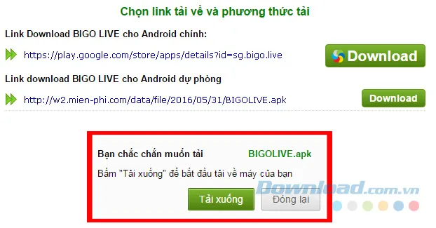 Tải Bigo Live cho máy tính