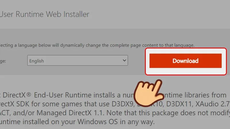 Tải và cài đặt thư viện đồ họa DirectX hỗ trợ live stream game Twitch mượt mà