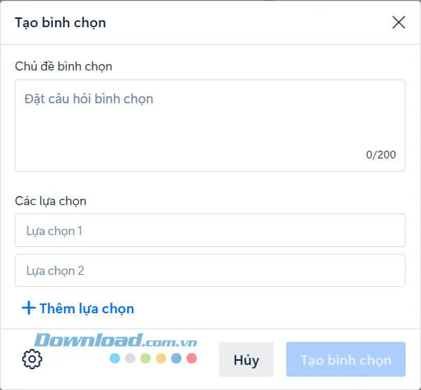 Tạo bình chọn để thu thập ý kiến trong nhóm chat Zalo