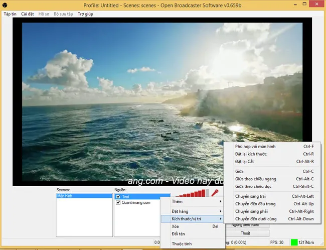 Thay đổi vị trí của dòng chữ chạy khi live video trên Facebook