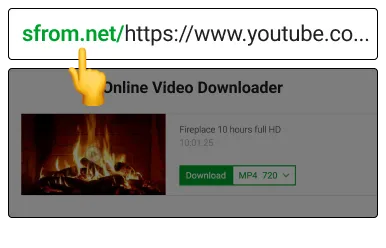 Thêm tiền tố sfrom.net vào URL video Facebook để tải nhanh