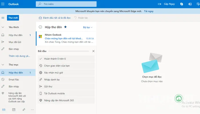 Thiết lập múi giờ, chủ đề và chữ ký email cho tài khoản Outlook