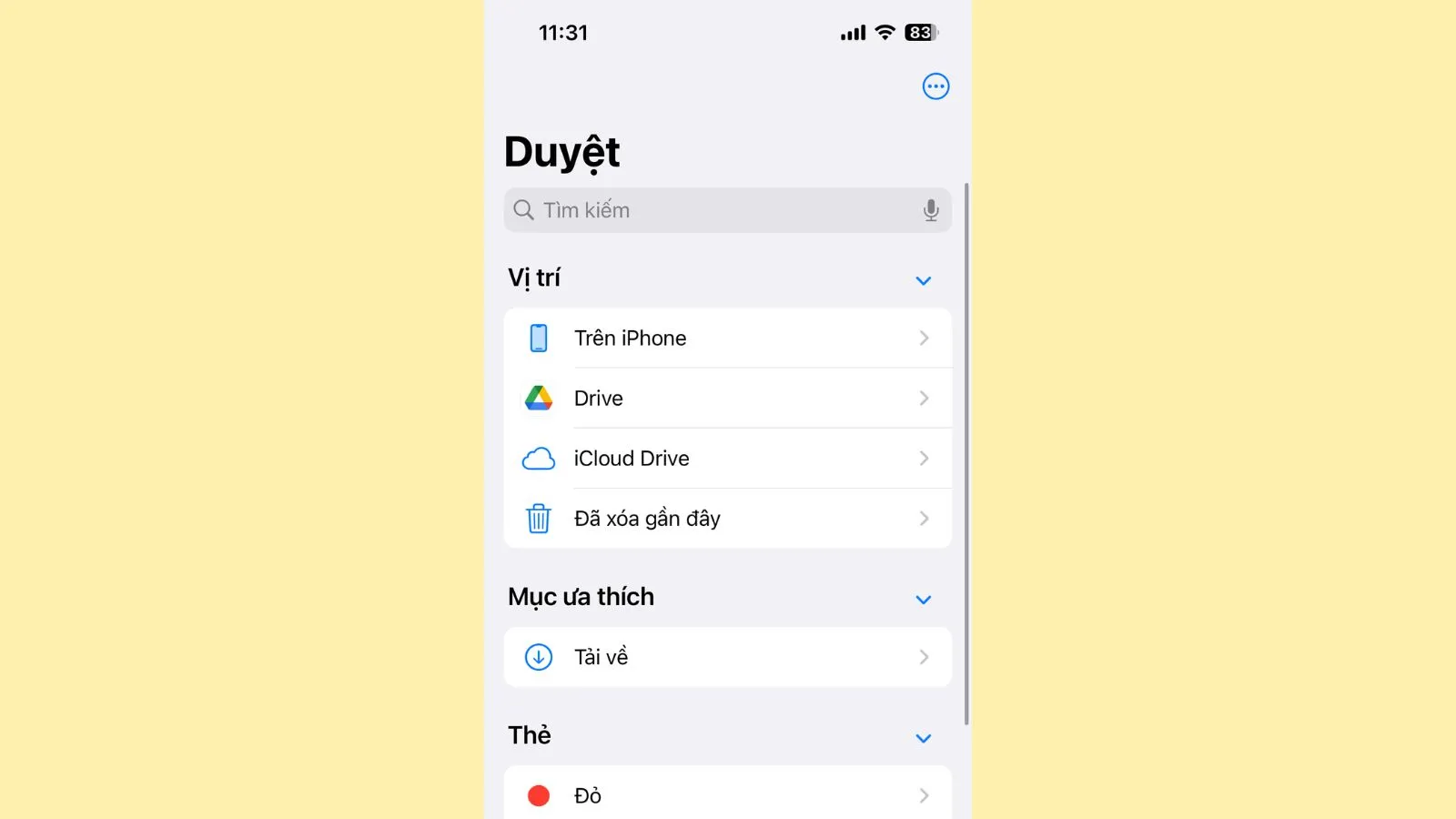 Tổng quan về các vị trí lưu trữ file trên iPhone, bao gồm bộ nhớ trong và các dịch vụ đám mây như iCloud Drive