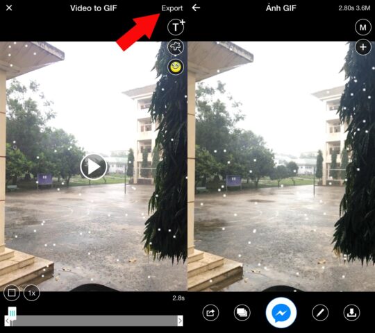 Chỉnh sửa và thêm hiệu ứng cho ảnh GIF trong Video to GIF - GIF Maker sau khi tải video YouTube
